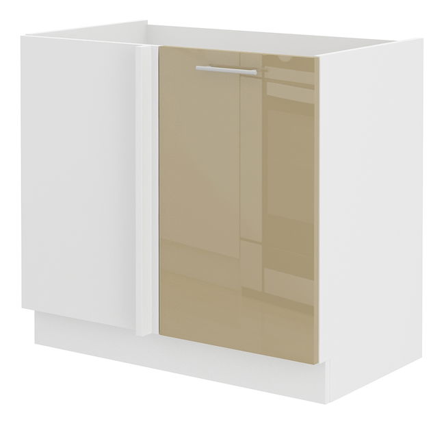 Dolní kuchyňská skříňka Lavera 105 ND 1F BB (bílá + lesk cappucino)