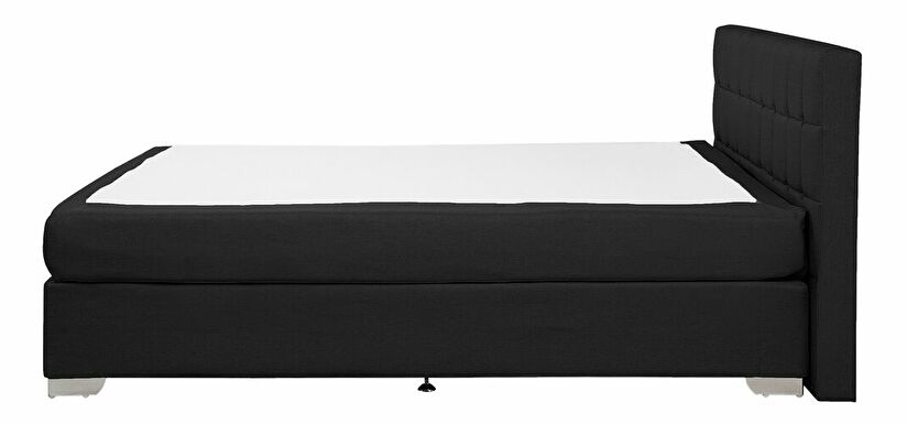 Manželská postel Boxspring 160 cm ADIR (s matracemi) (černá)