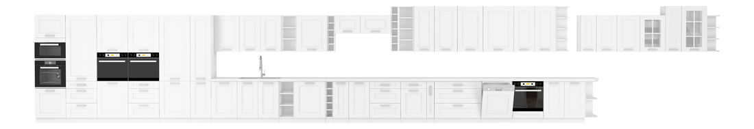 Dvířka na vestavnou myčku nádobí Lucid ZM 446 x 570 (bílá + bílá) *výprodej