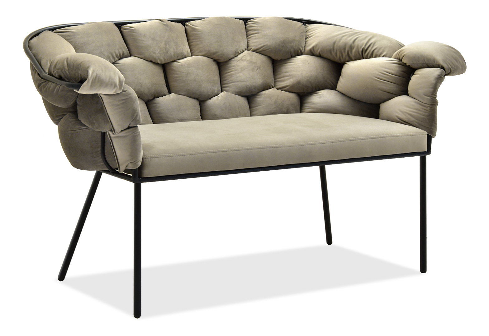 Pohovka dvousedačka Pegaban (černá)