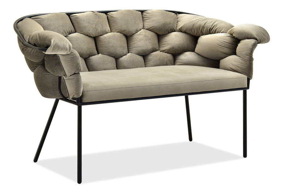 Pohovka dvousedačka Pegaban (černá)