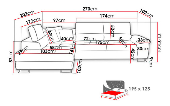 Rohová sedačka Alphard (P) (ekokůže Soft 017 + Bristol 2460 + ekokůže Soft 017)