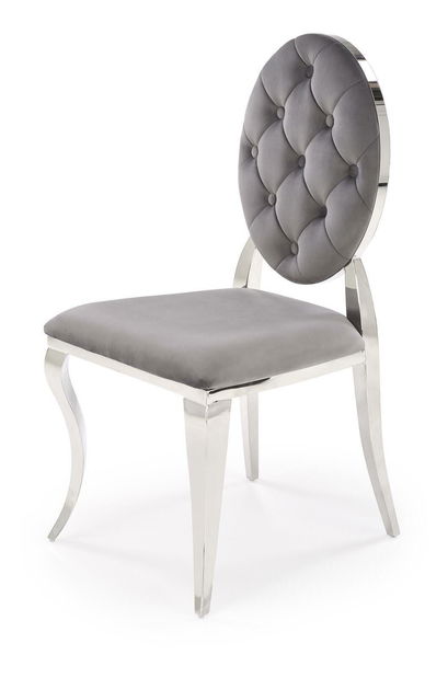 Jídelní židle Regino (šedá + stříbrná)