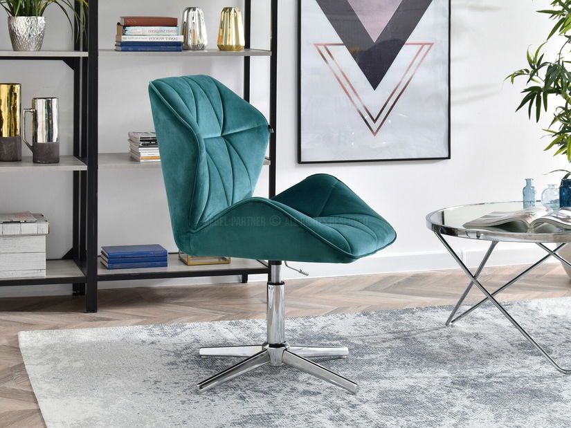 Křeslo Velma S (tyrkysová + černá)
