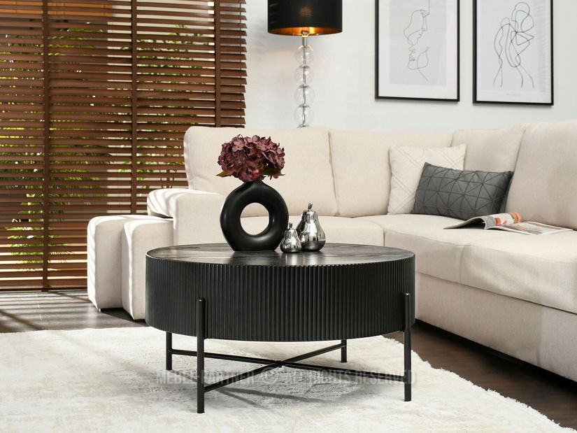 Konferenční stolek Nixi (černé dřevo + černá)