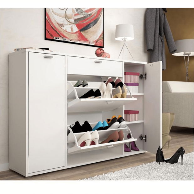 Botník (skříňka na boty) Anabell (bílá)