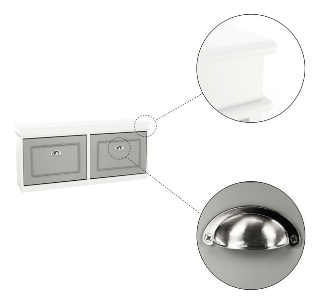 Botník Epery TYP 4 (bílá + šedá)