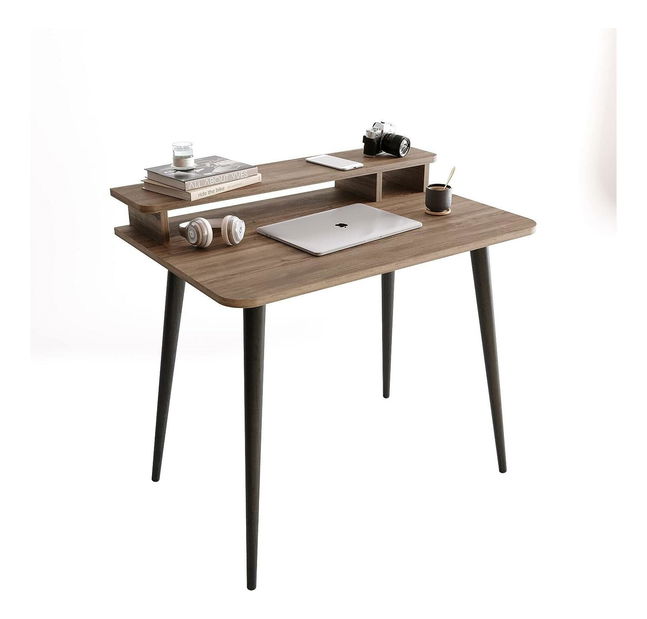 PC stolek Deluxolla (ořech + černá)