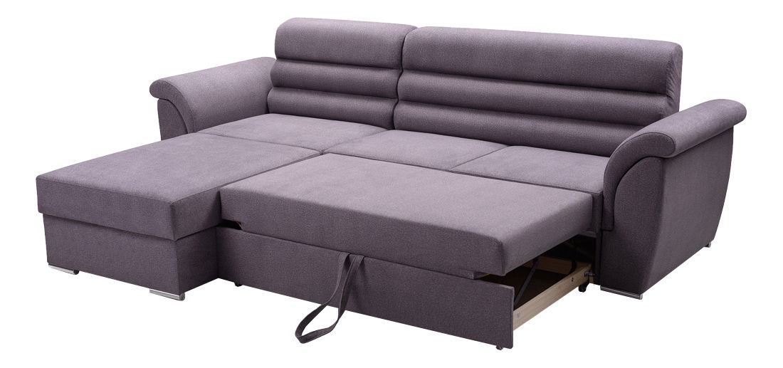 Rohová sedací souprava Foda (tmavě šedá) (L)