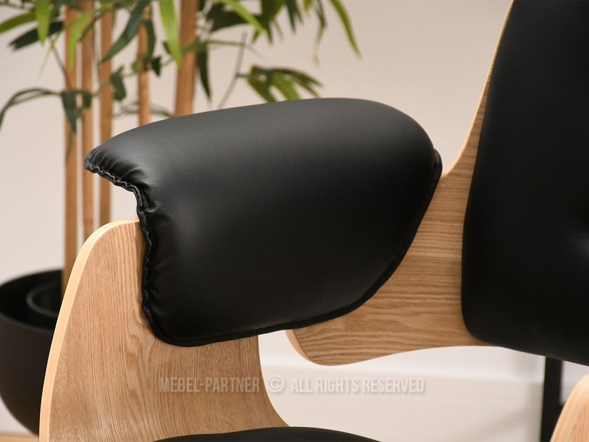 Křeslo Duckie (dub černý + černá)