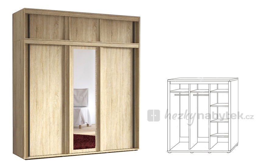 Šatní skříň Promo P4DS07