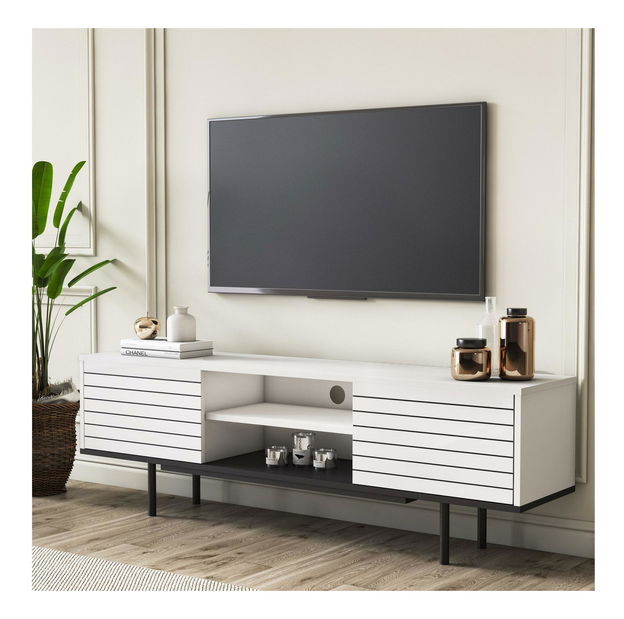  TV stolek/skříňka Coloseum (bílá + černá)