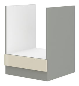 Dolní kuchyňská skříňka na rúru Kelyn 60 D GAZ BB (lesk krémový + šedá)