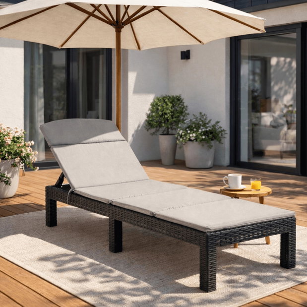 Zahradní lehátko Logro (černá)