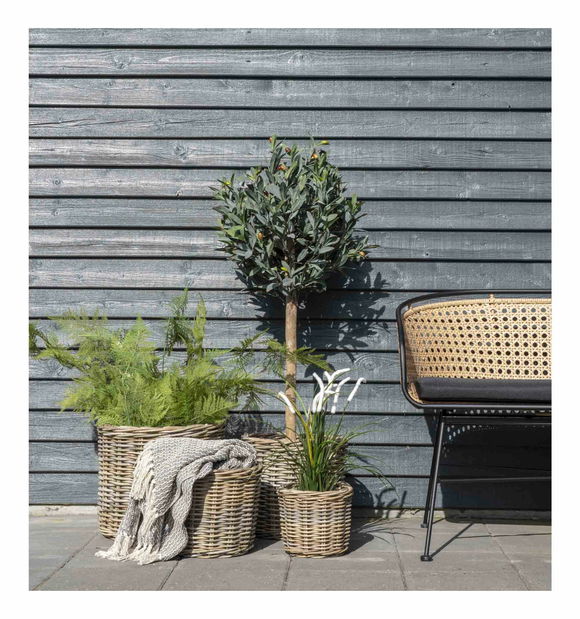 Set 4 ks proutěných květináčů Bvětina (hnědá)