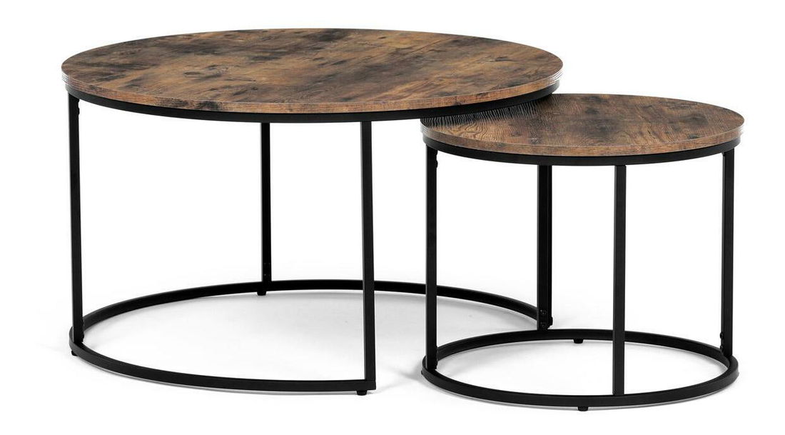 Set 2 konferenčních stolků Alcanzar (old style wood)