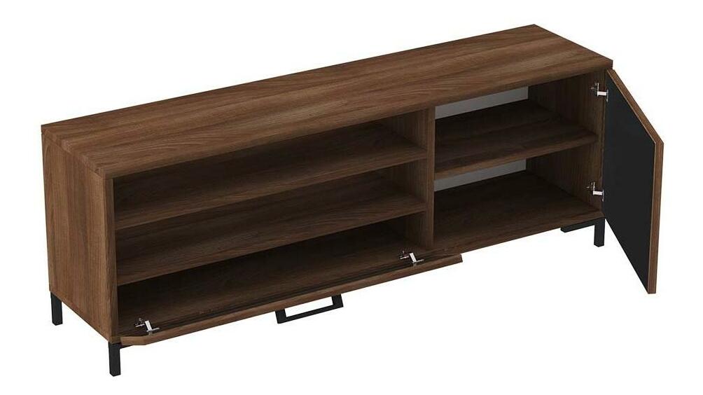 TV skříňka/stolek Cascade (ořech + černá)