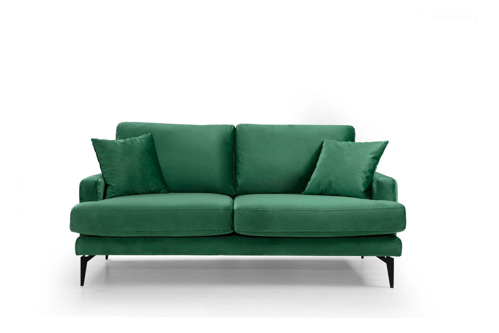 Pohovka dvousedačka Papirolla (zelená + černá)