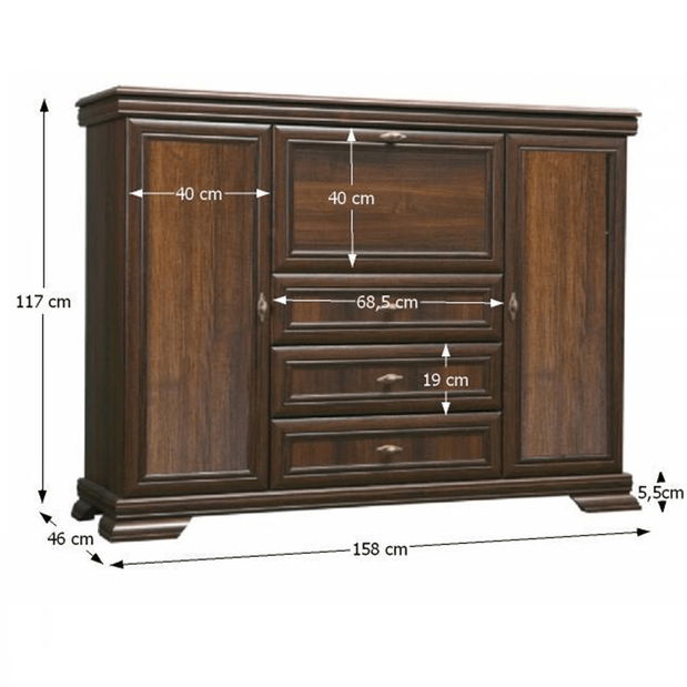 Barová skříňka Kraz KK6P