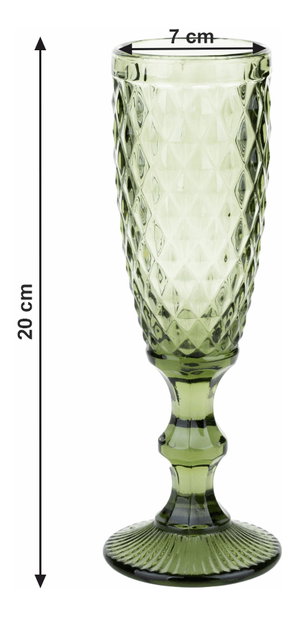 Set 4 ks retro sklenic na šampaňské 150ml Verogas Typ 4 (vícebarevné)