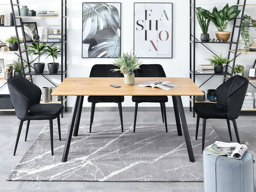 Jídelní stůl Totto (dub + černá)