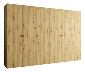 Šatní skříň 300 cm Parna 1 (dub artisan + černá)