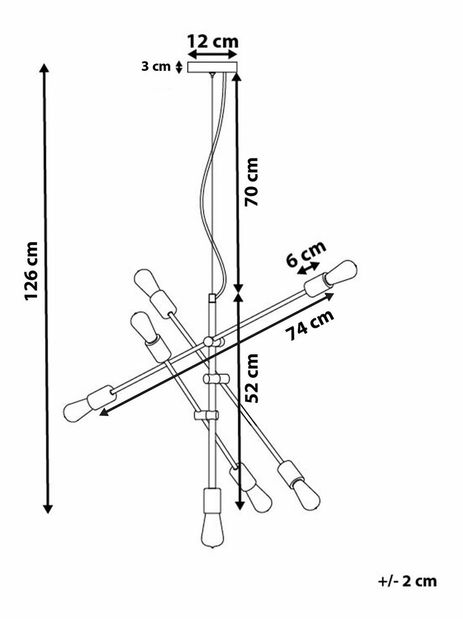 Závěsná lampa Cramer (mosazná)