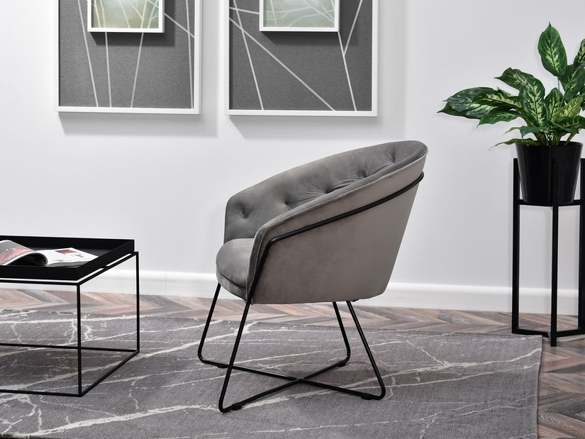 Relaxační křeslo Lagooza (šedá + černá)