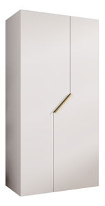 Šatní skříň Alaris 1 100 (bílá + zlatá)