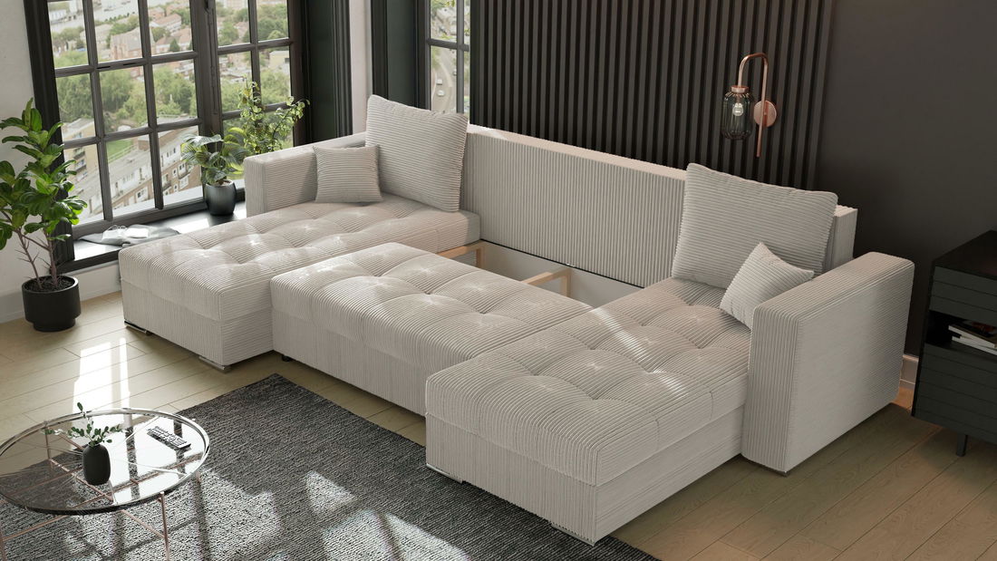 Rohová sedačka Josie U (béžová) (L)