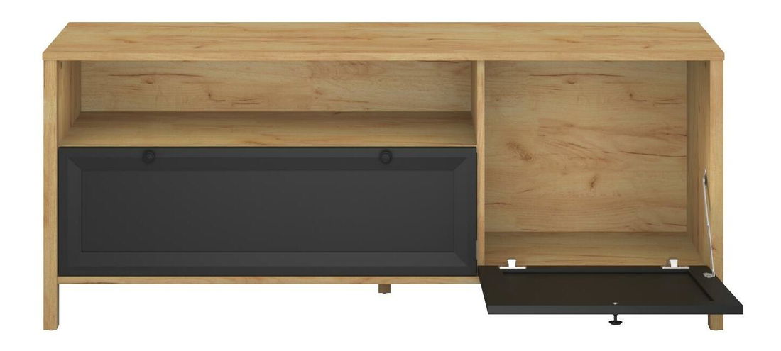 TV skříňka Bruselas (dub craft zlatý + černá)
