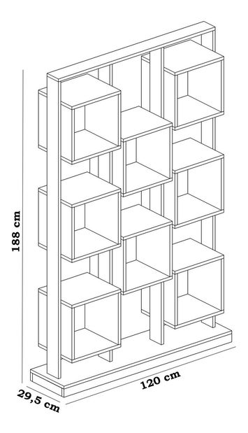 Regál Edgy (bílá + černá)