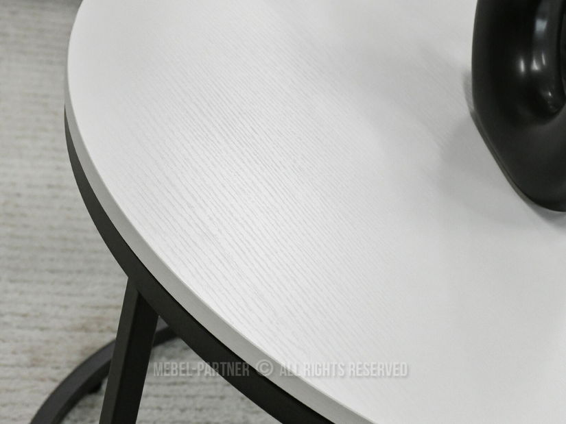 Konferenční stolek Klara (bílá + černá)