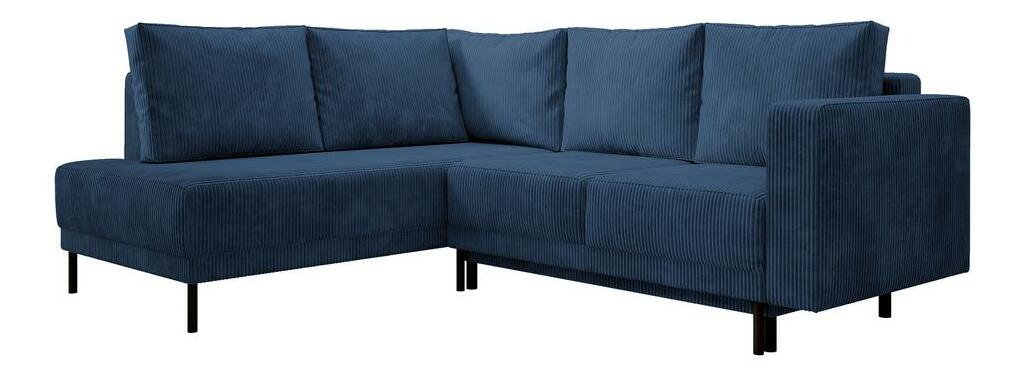 Rohová sedací souprava Rodriguez (L) (námořnická modrá + černá)