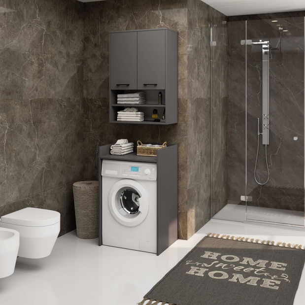 Závěsná koupelnová skříňka Farid TYP 7 (šedý grafit)