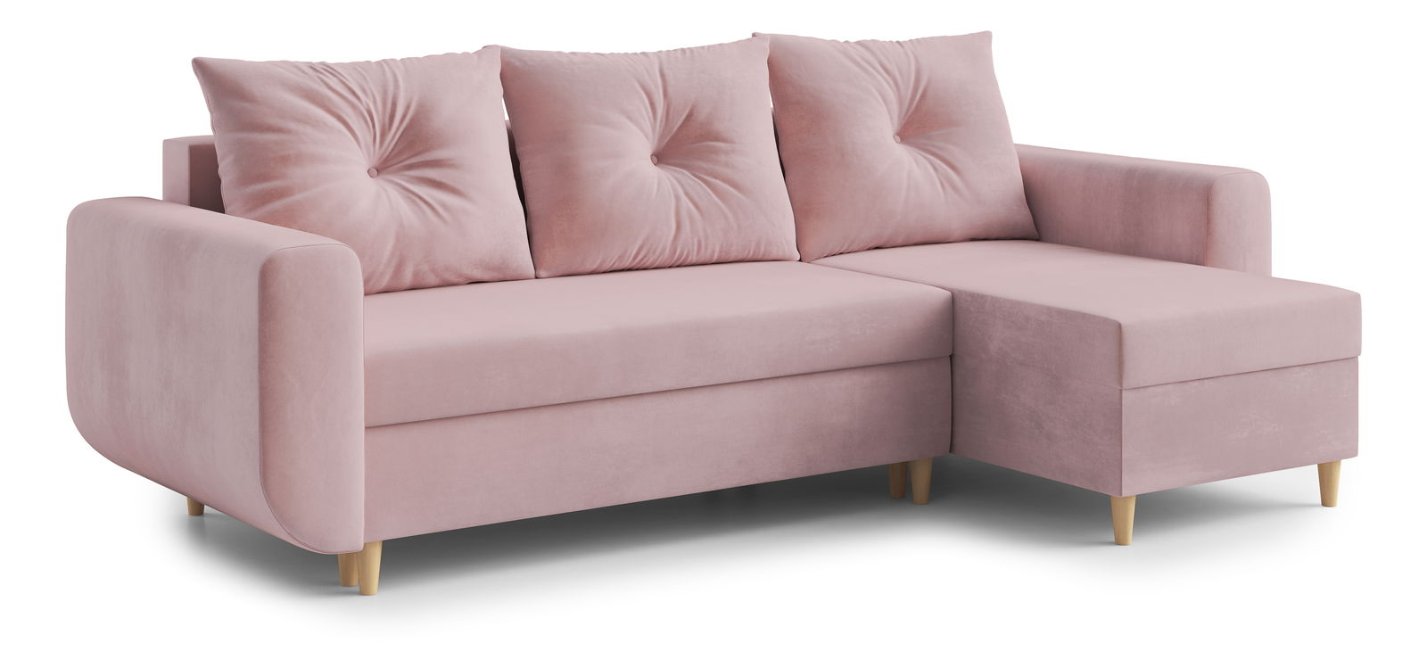  Rohová sedací souprava Eugenie (P) (růžová)