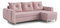  Rohová sedací souprava Eugenie (P) (růžová)