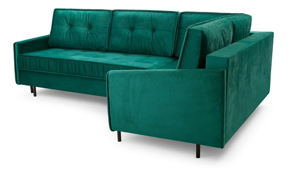 Rohová sedací souprava Aliran (zelená) (L)