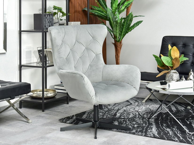 Křeslo Aaron (šedá + černá)