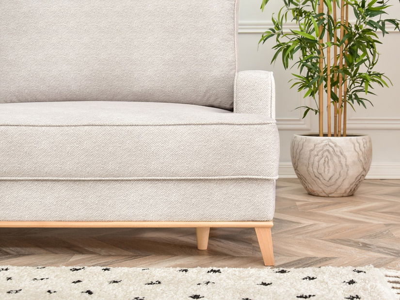 Pohovka dvousedačka Cogio (popelavá + buk)