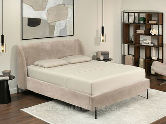 Manželská postel 160 cm Apelar (béžová + černá)