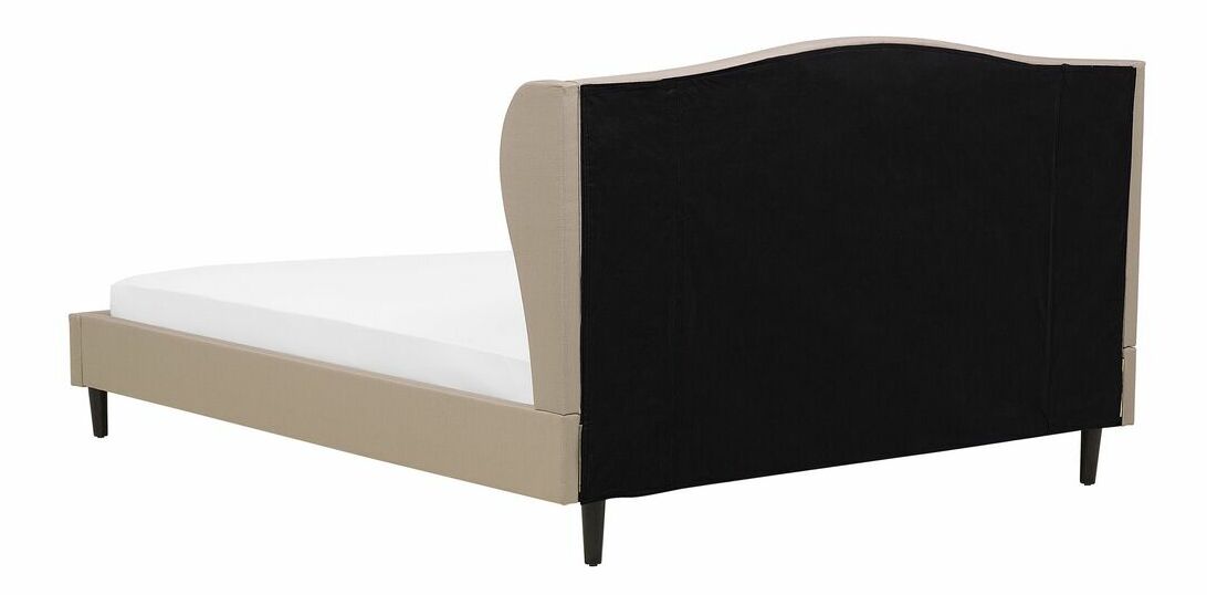 Manželská postel 180 cm COLLETTE (s roštem) (béžová)