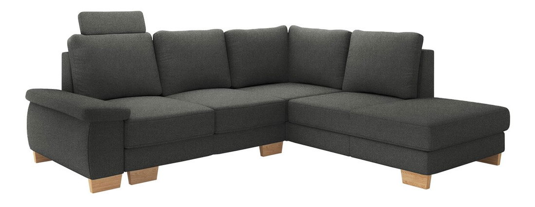 Rohová sedačka Loxy 2 (tmavě šedá) (s úl. prostorem) (P)