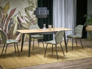 Jídelní stůl Guliano (dub wotan + černá) (pro 6 až 8 osob)