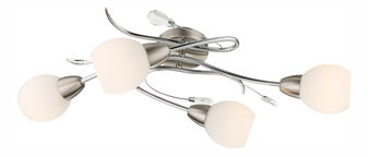 Stropní/nástěnné svítidlo Lilly 60209-4 (nikl + opál)