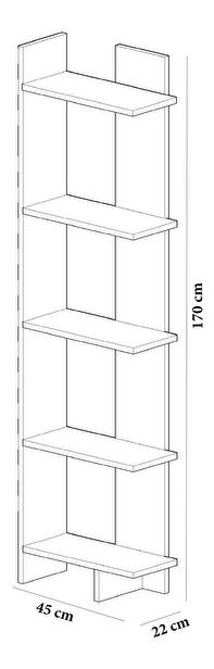  Regál Alexisa (teak + bílá)