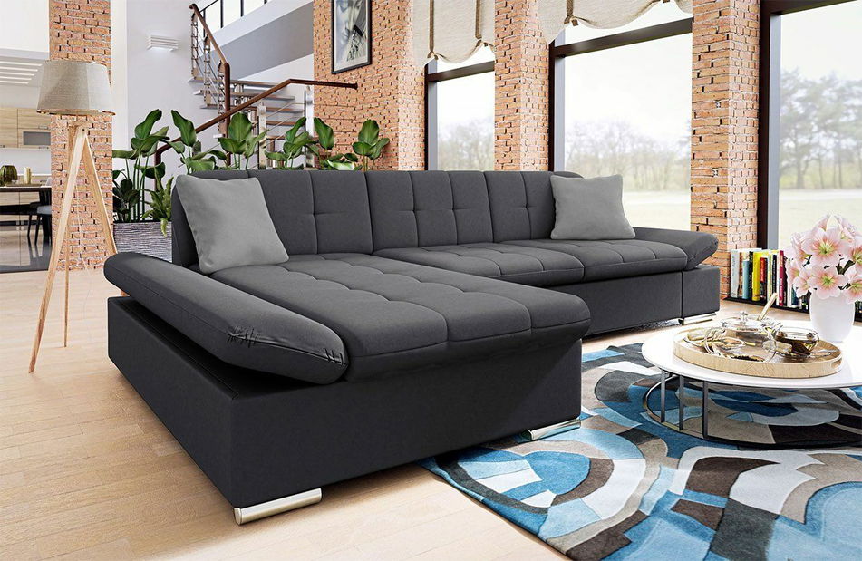 Sedací souprava Jude (L) (ekokůže Soft 017 + Bristol 2460) *výprodej