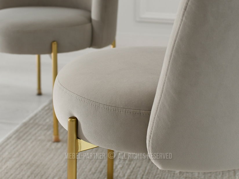 Židle Charliez (béžová + zlatá)