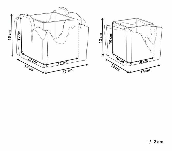 Set 2 ks. svícnů PELERO (tmavé dřevo)