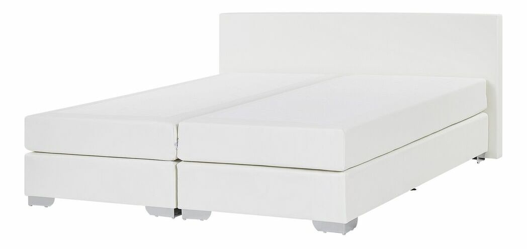 Boxspring postel 160 cm PREMIER (s matracemi) (bílá)